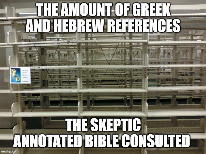 Amount of Greek and Hebrew Skeptics