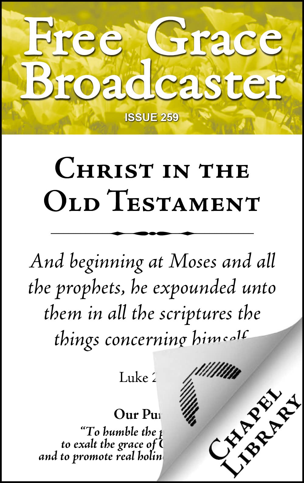 Christ in the Old Testament Free Grace Broadcaster